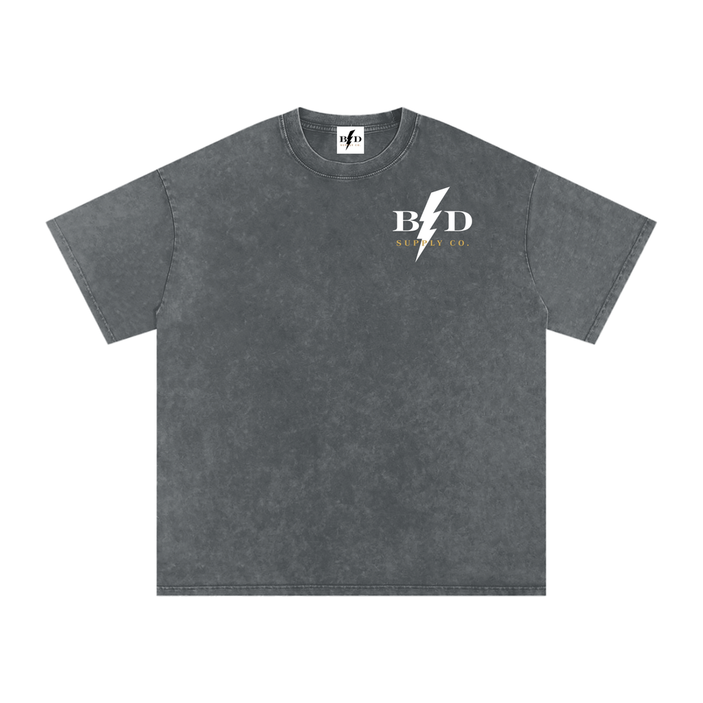 Panther Rose - Snow Washed Oversized Cotton T-Shirt