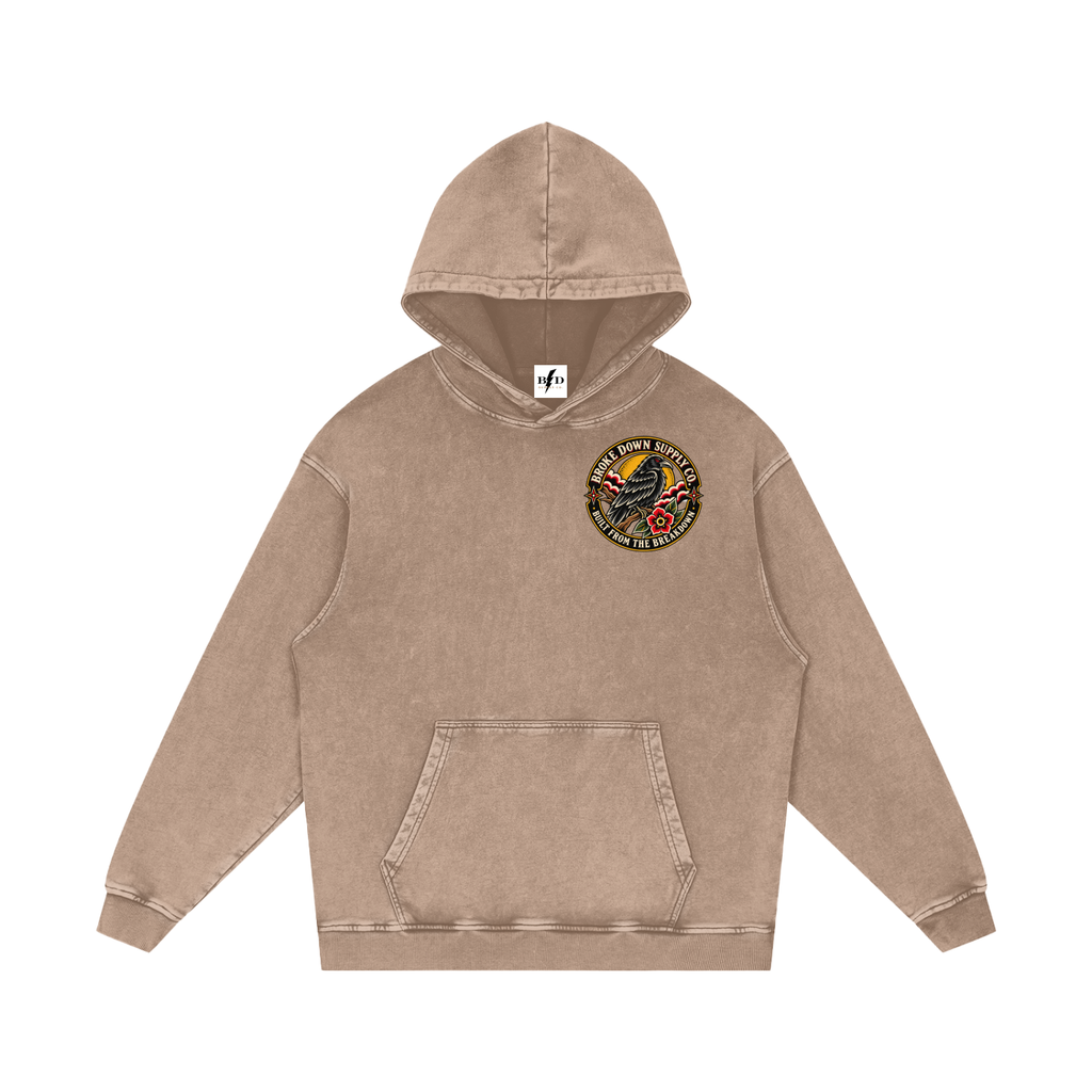 Grim Reaper - Snow Washed Loose Cotton Hoodie