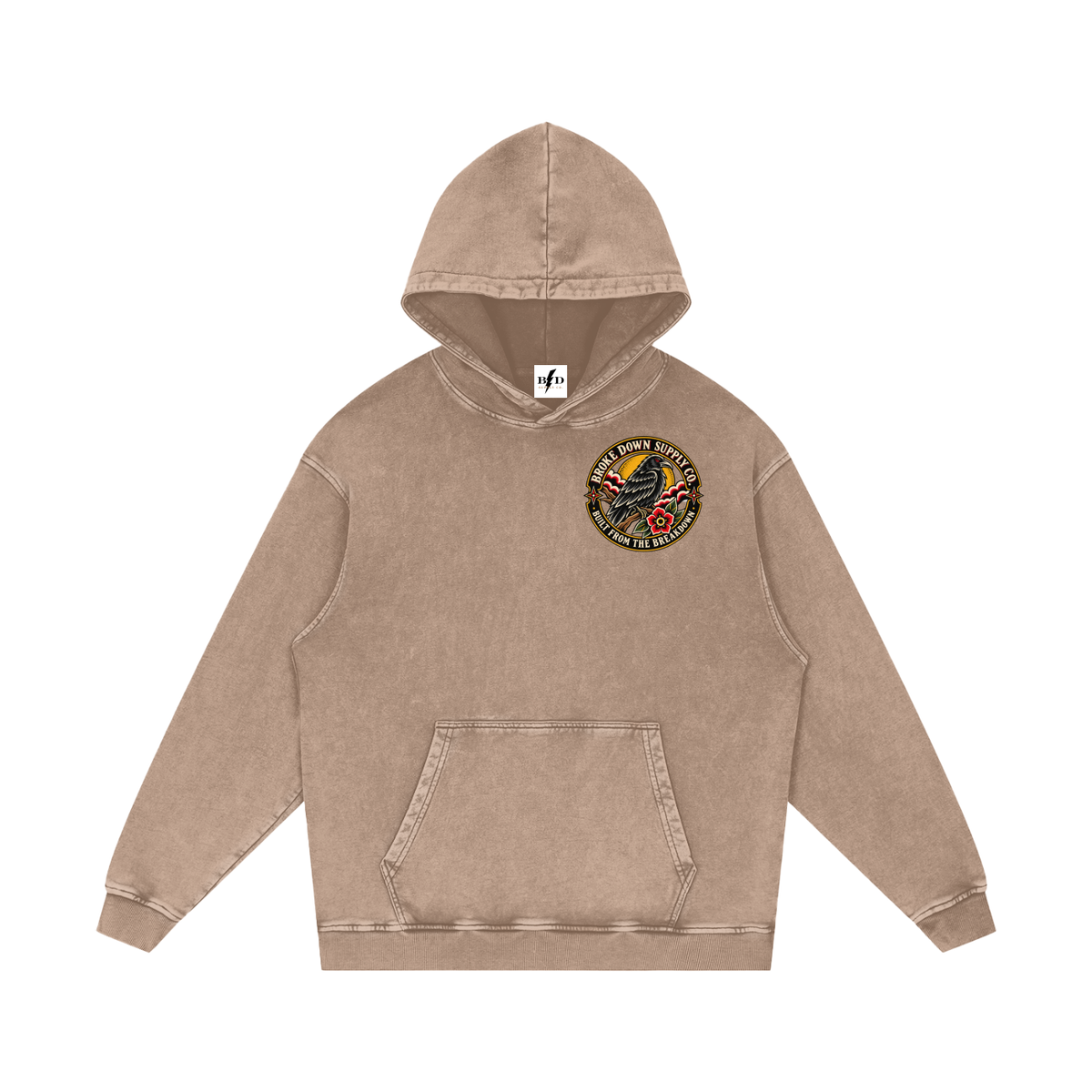 Grim Reaper - Snow Washed Loose Cotton Hoodie