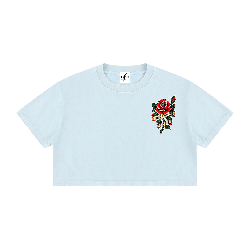 Island bottle - Mineral Wash Cotton Crop T-Shirt