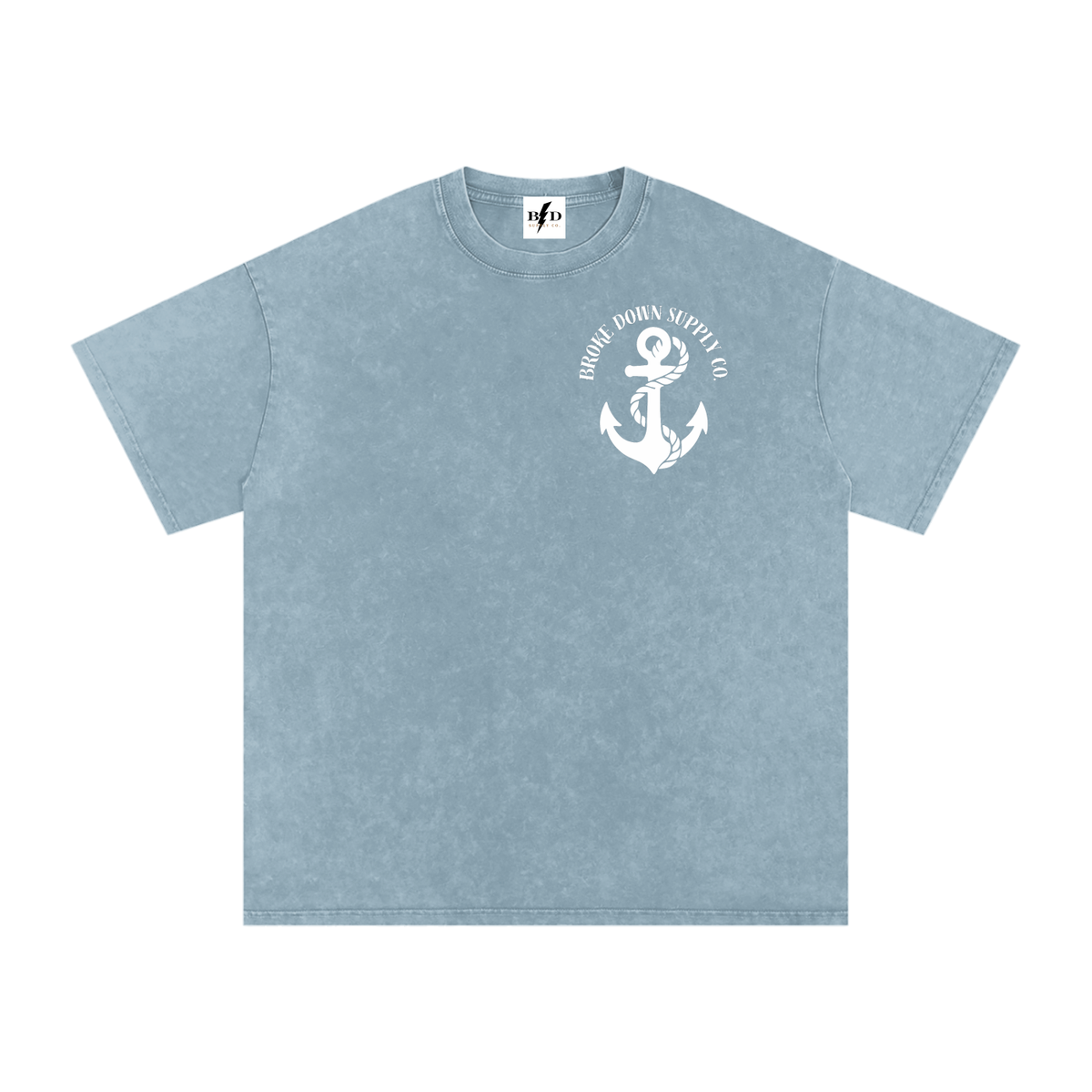 Steady through the storm - Snow Washed Oversized Cotton T-Shirt