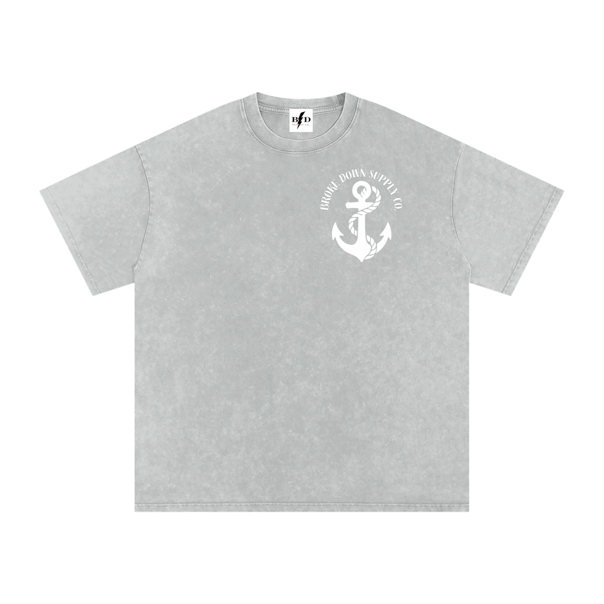 Steady through the storm - Snow Washed Oversized Cotton T-Shirt