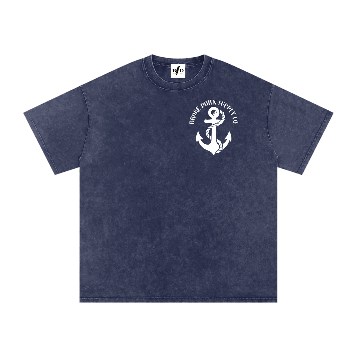 Steady through the storm - Snow Washed Oversized Cotton T-Shirt