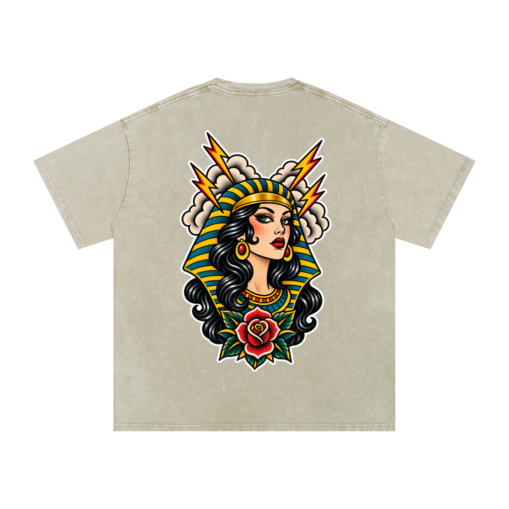 Egyptian - Snow Washed Oversized Cotton T-Shirt