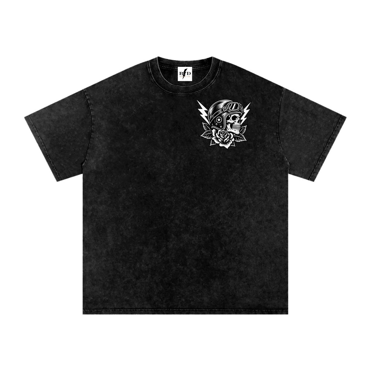 Live Fast - Snow Washed Oversized Cotton T-Shirt