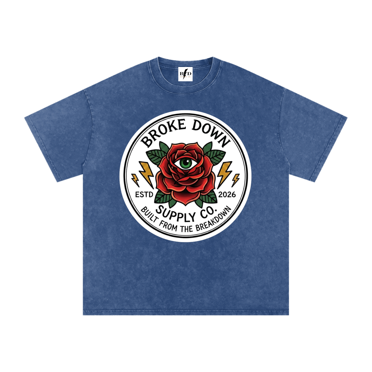 Eye n Rose - Snow Washed Oversized Cotton T-Shirt