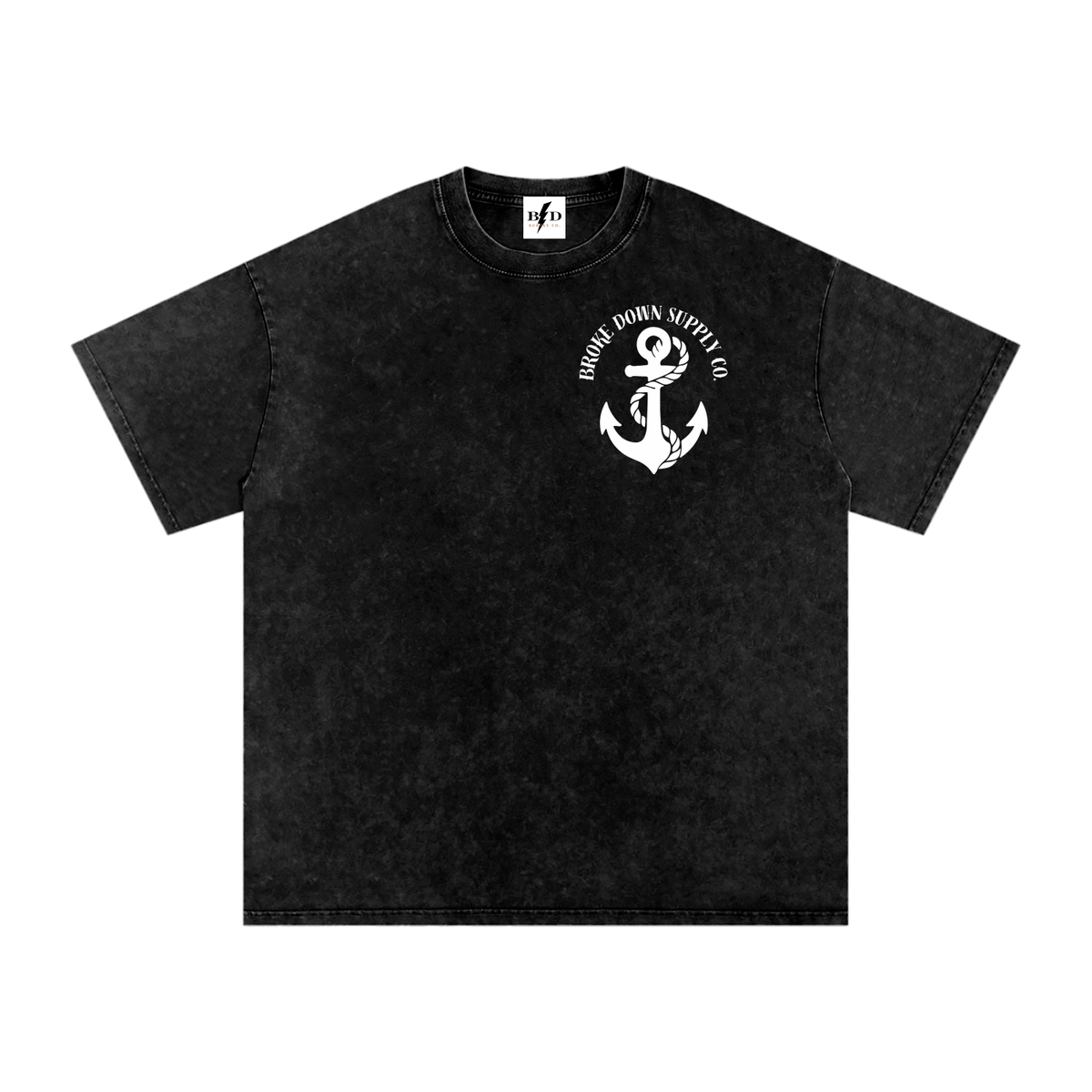Steady through the storm - Snow Washed Oversized Cotton T-Shirt