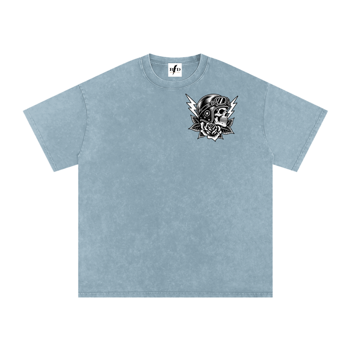 Live Fast - Snow Washed Oversized Cotton T-Shirt