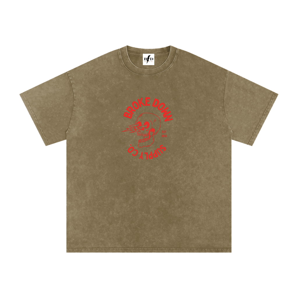 Peace with the Wreckage - Snow Washed Oversized Cotton T-Shirt