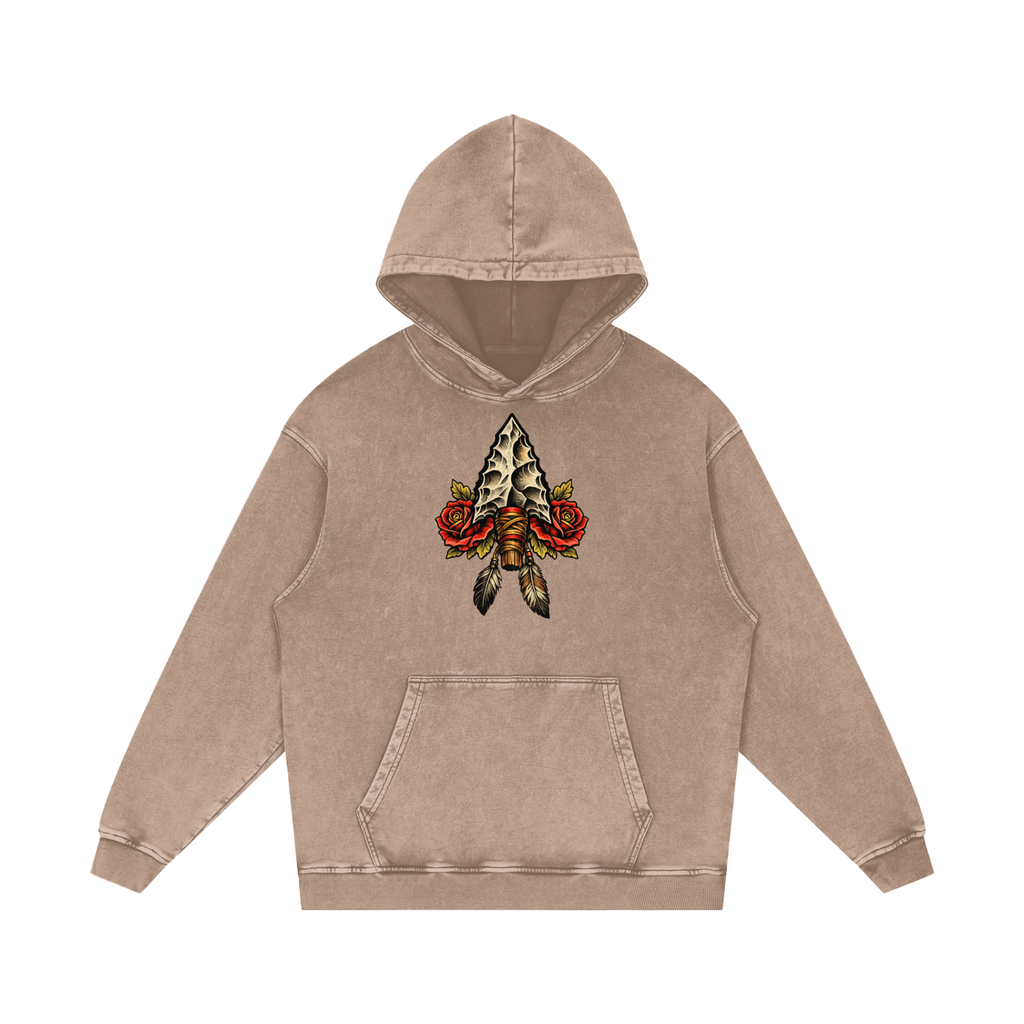 Bear - Snow Washed Loose Cotton Hoodie