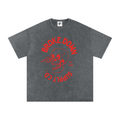 Skull - Snow Washed Oversized Cotton T-Shirt