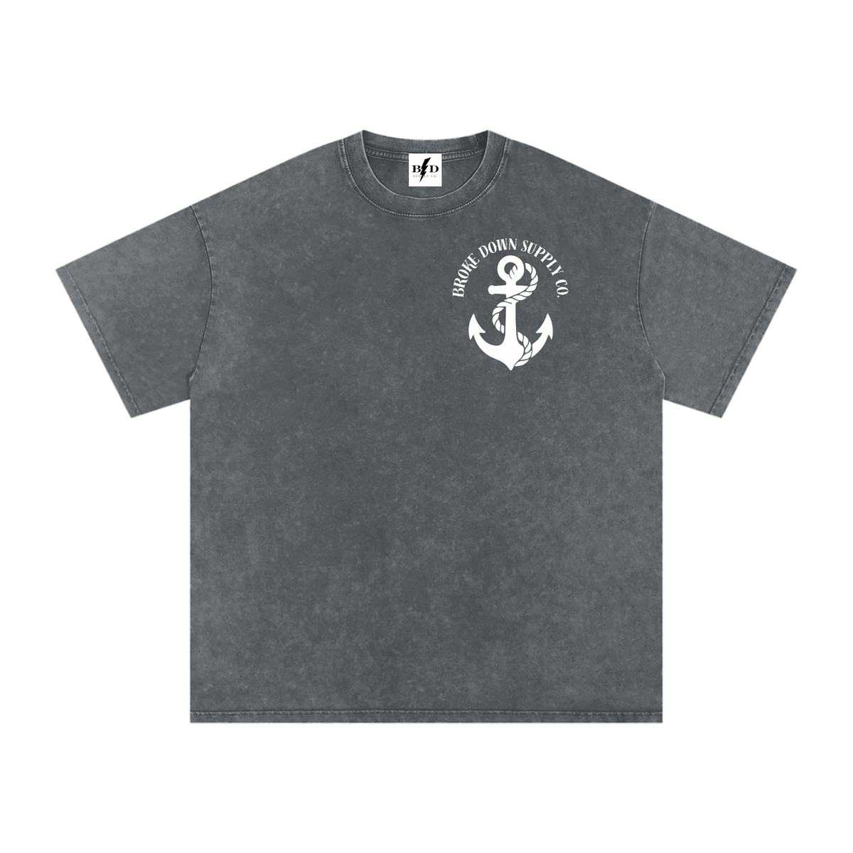 Steady through the storm - Snow Washed Oversized Cotton T-Shirt