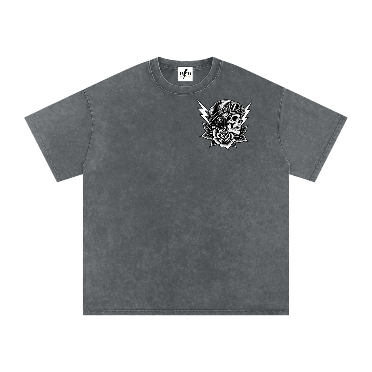 Live Fast - Snow Washed Oversized Cotton T-Shirt