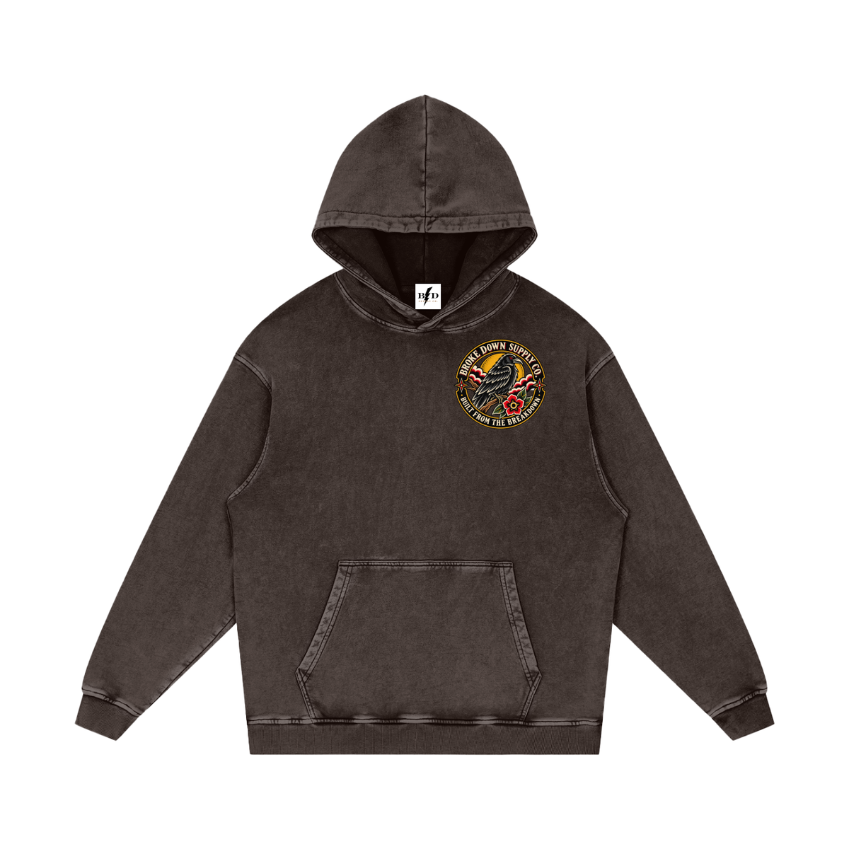 Grim Reaper - Snow Washed Loose Cotton Hoodie