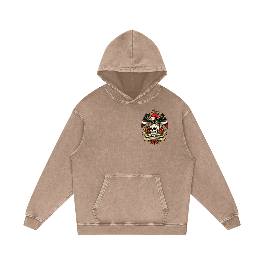 Snake woman - Snow Washed Loose Cotton Hoodie