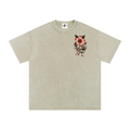 Hannya Mask - Snow Washed Oversized Cotton T-Shirt