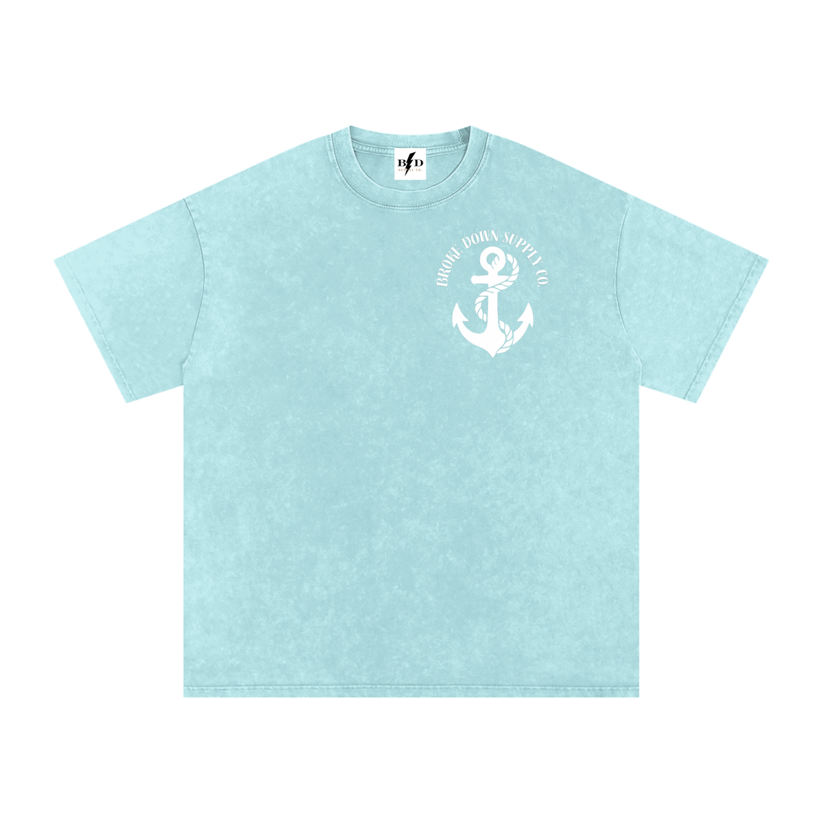 Steady through the storm - Snow Washed Oversized Cotton T-Shirt