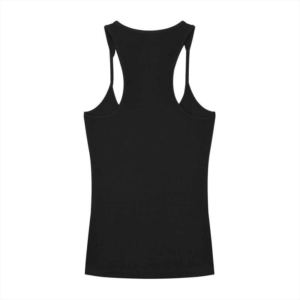 Make Peace - Slim Fit Ribbed Racerback Tank Top