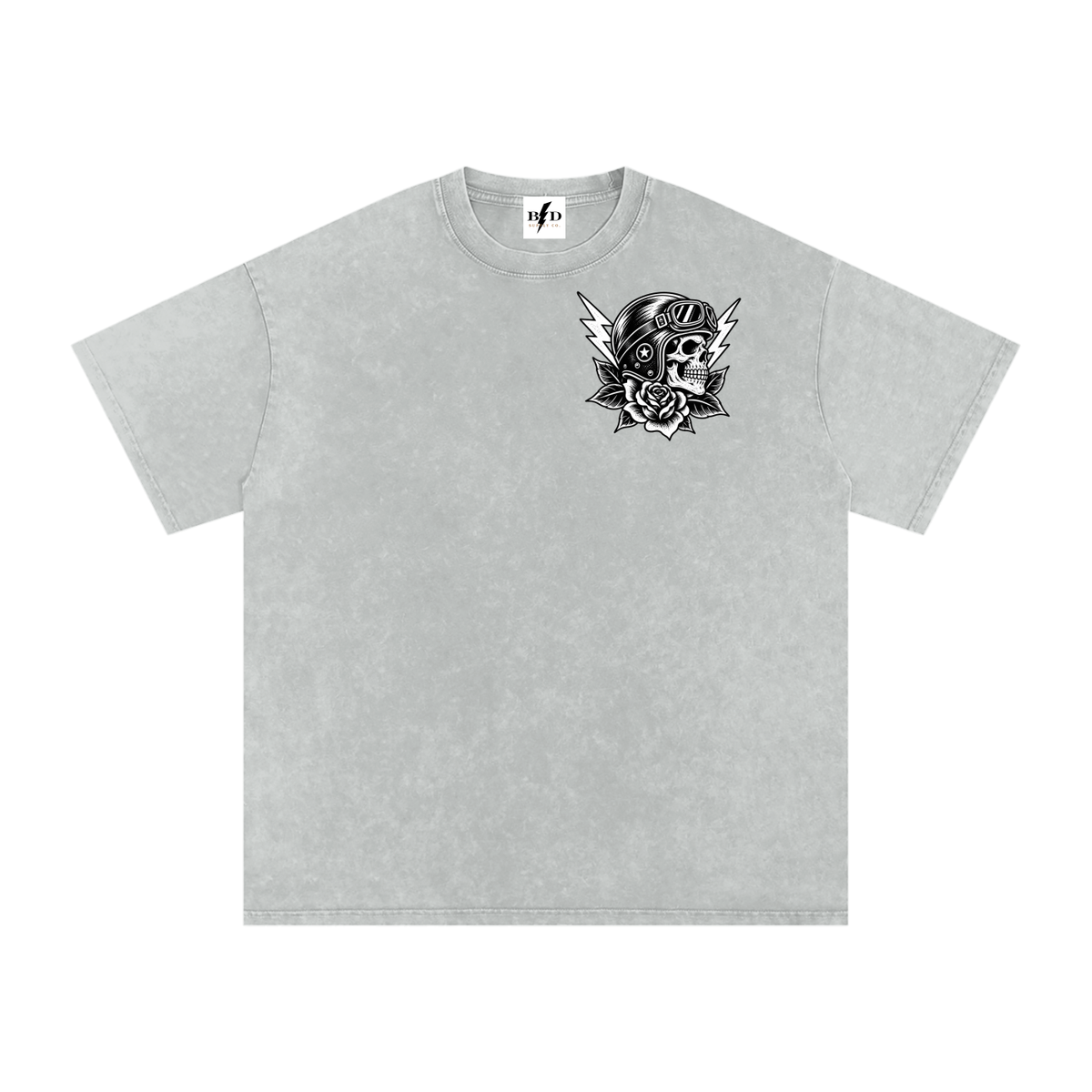 Live Fast - Snow Washed Oversized Cotton T-Shirt