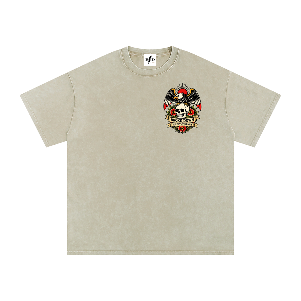 Snake Woman - Snow Washed Oversized Cotton T-Shirt