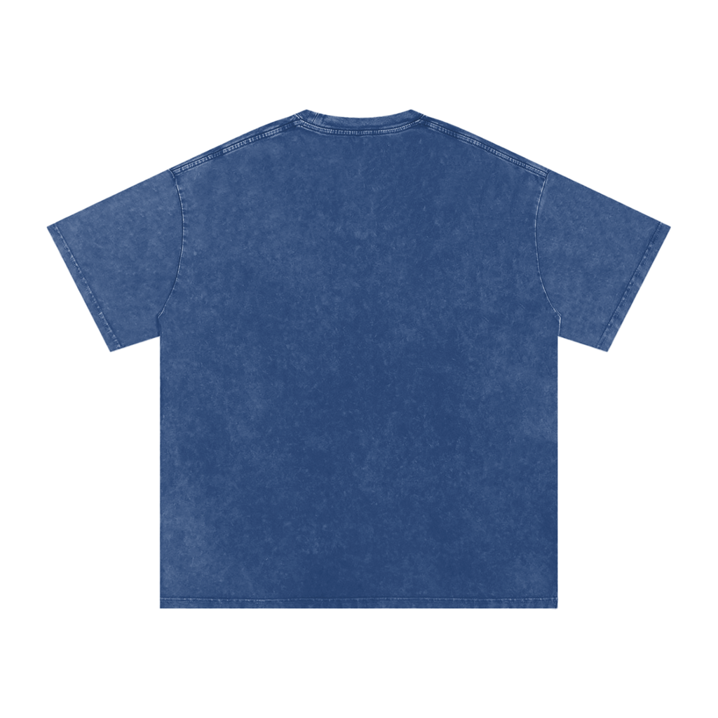 Skull - Snow Washed Oversized Cotton T-Shirt