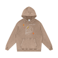 Skull and Moon - Snow Washed Loose Cotton Hoodie