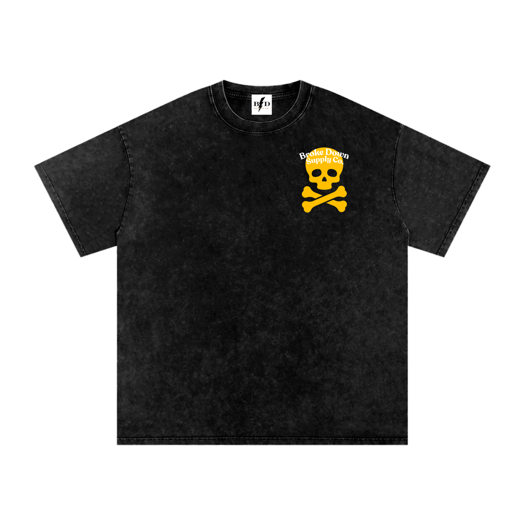 Rough Roads - Snow Washed Oversized Cotton T-Shirt