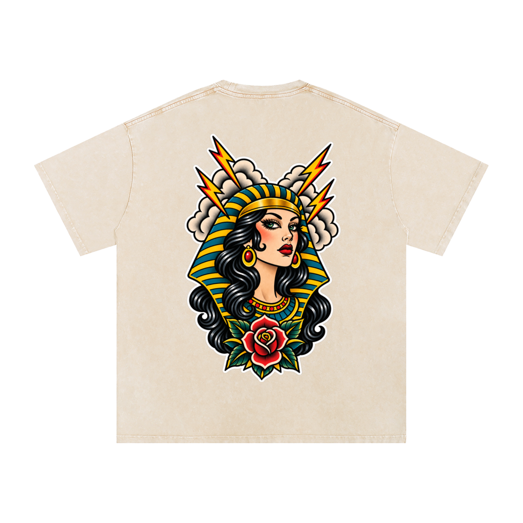 Egyptian - Snow Washed Oversized Cotton T-Shirt